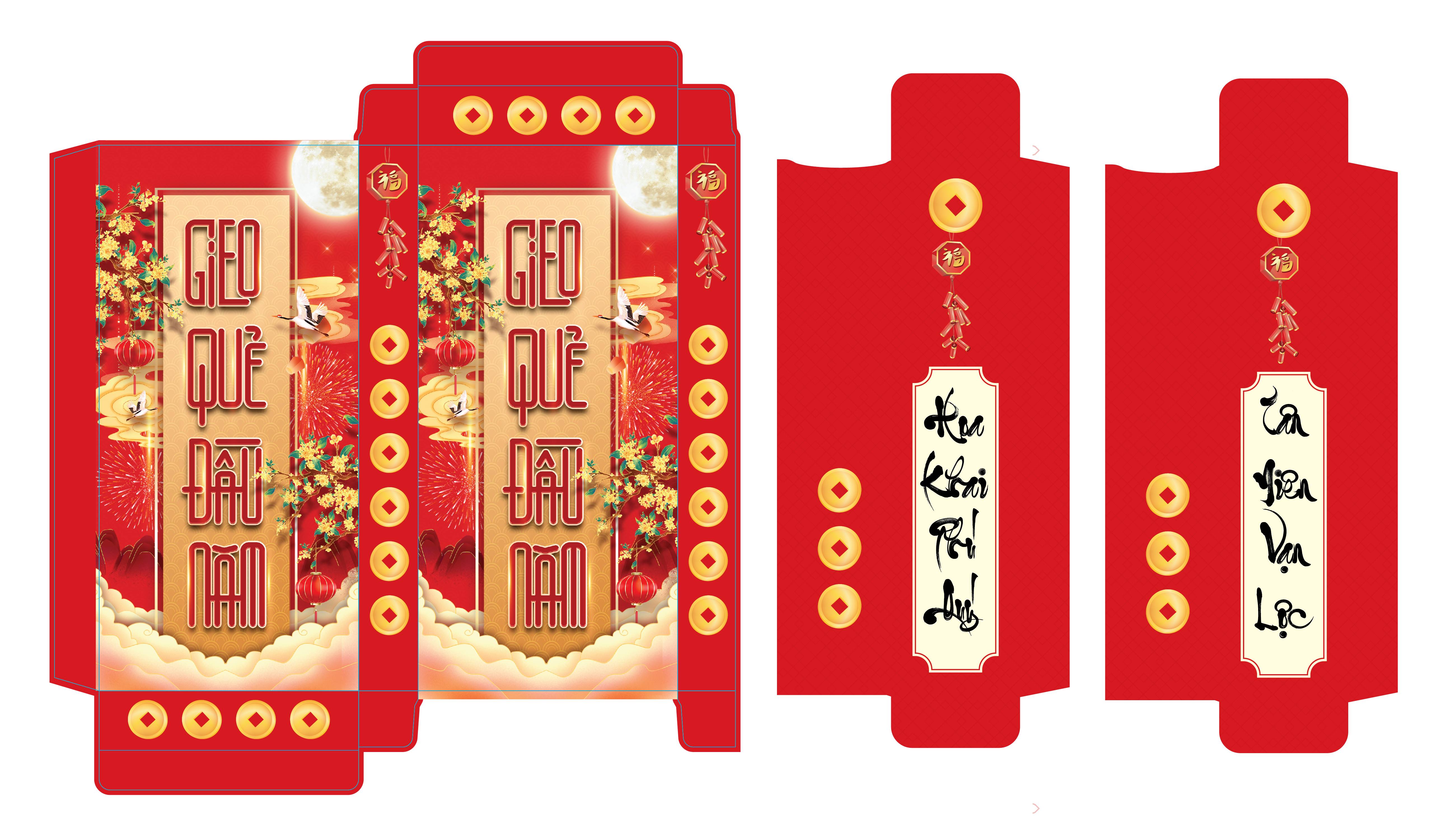  mẫu bao lì xì gieo quẻ 