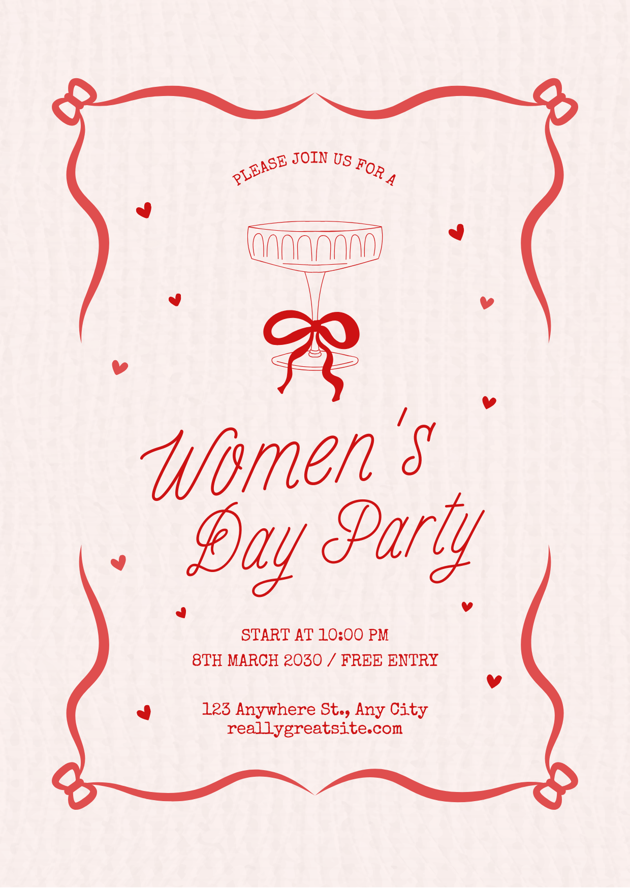 thiệp mời 8/3 phong cách thanh lịch