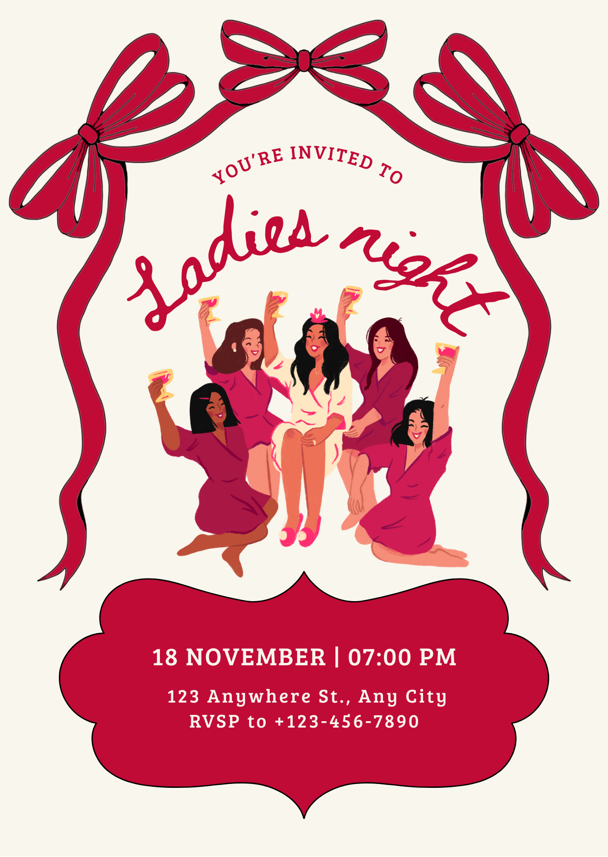 thiệp mời 8/3 phong cách thanh lịch