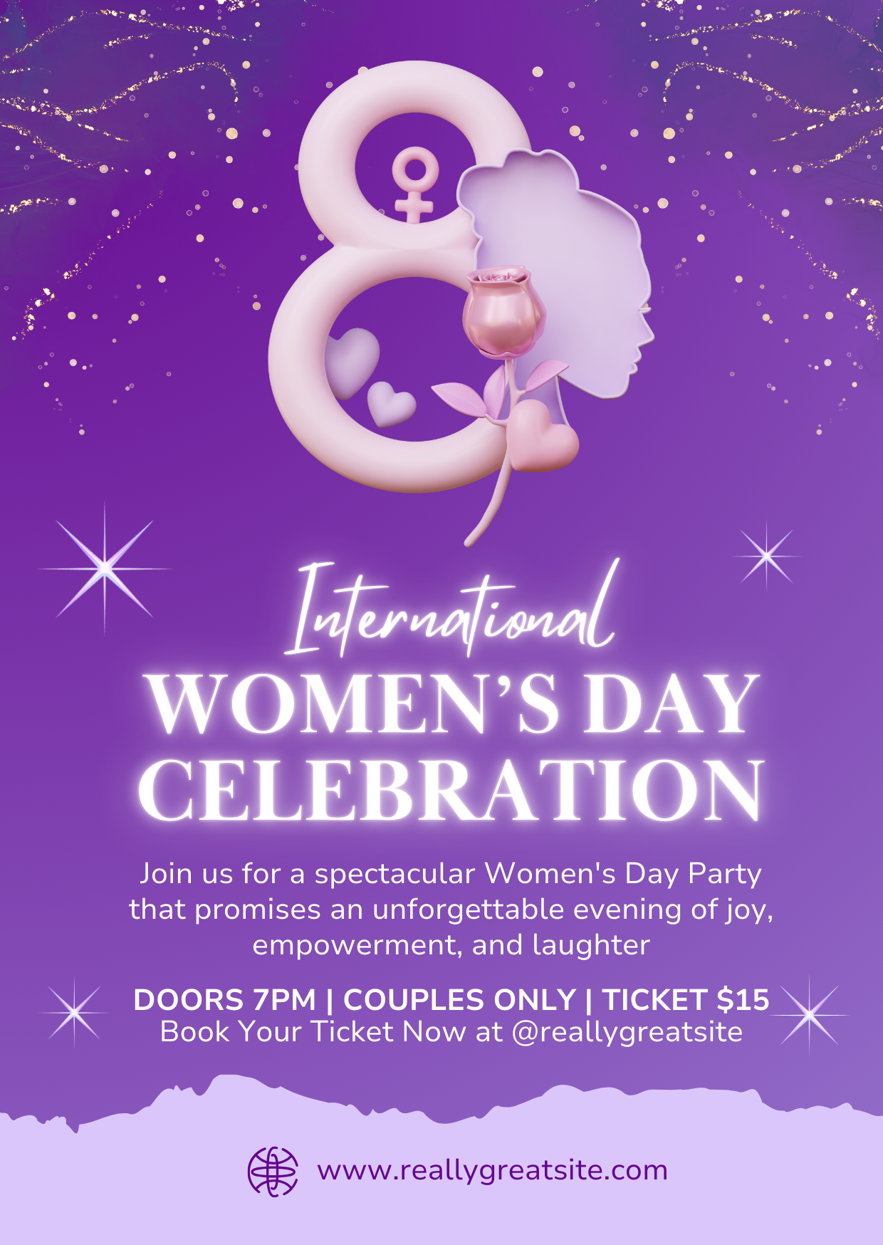 thiệp mời 8/3 phong cách hiện đại 