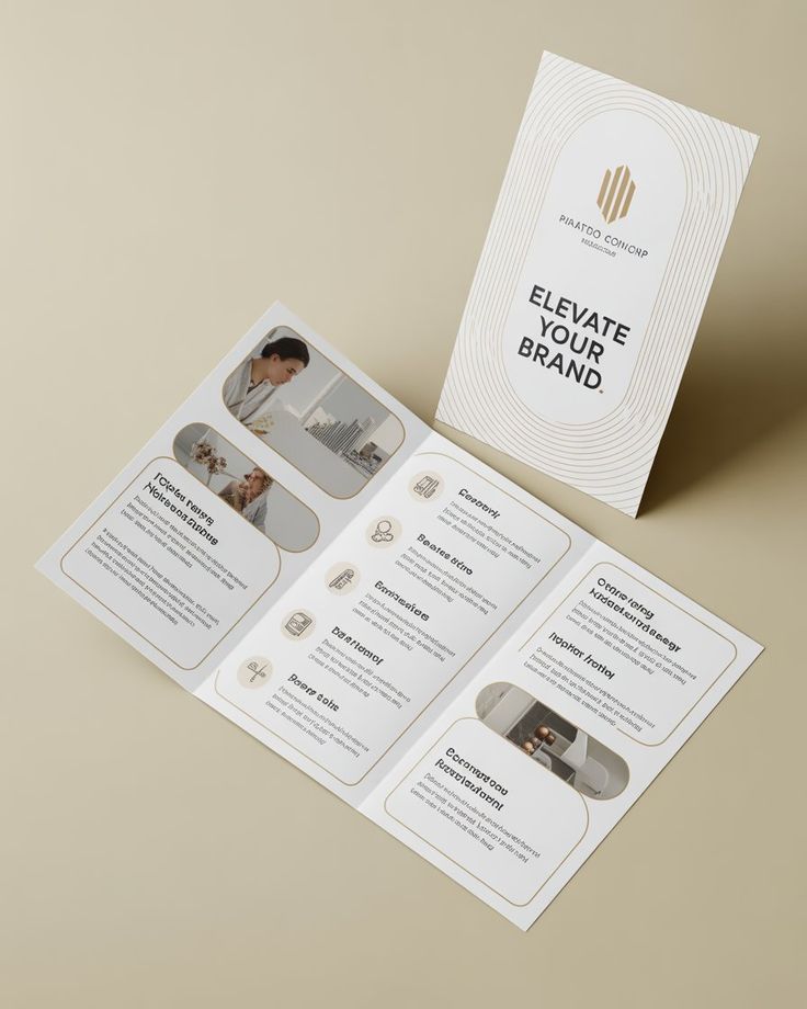 mẫu brochure tối giản