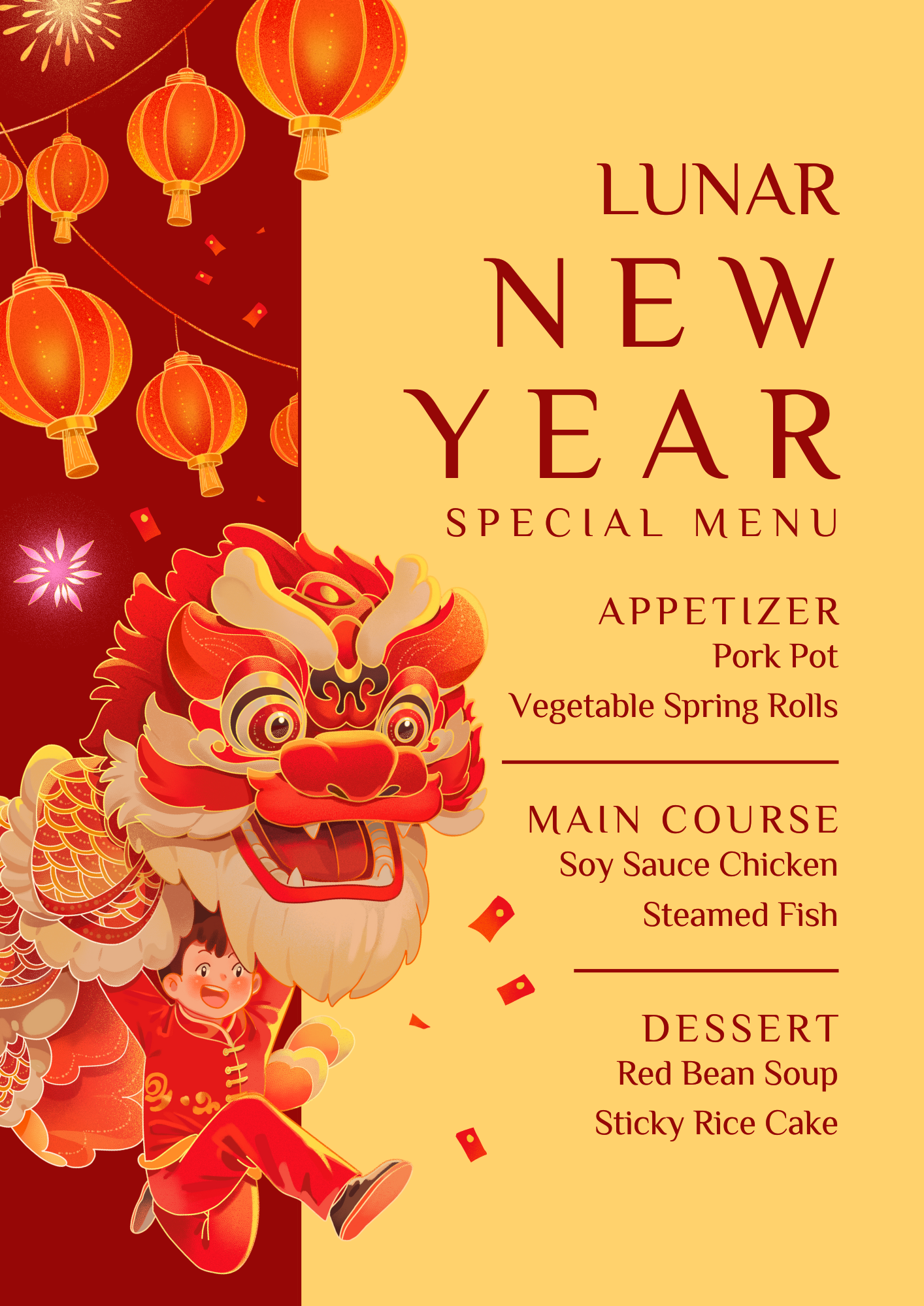 Mẫu menu Tết đẹp