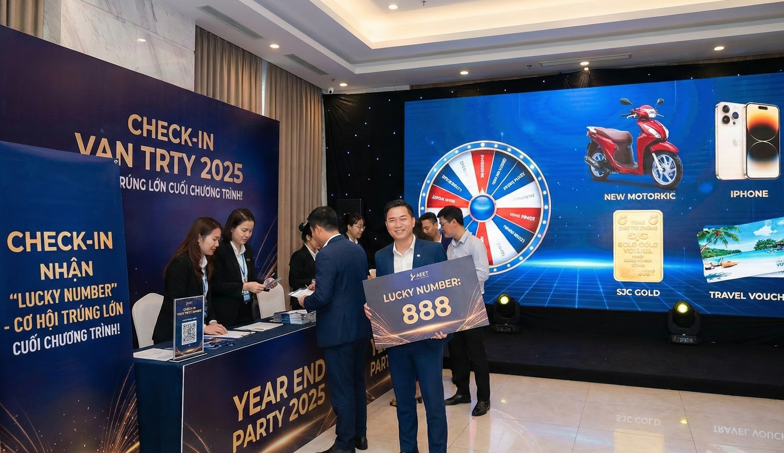 tặng quà phong cách check in nhận lucky number