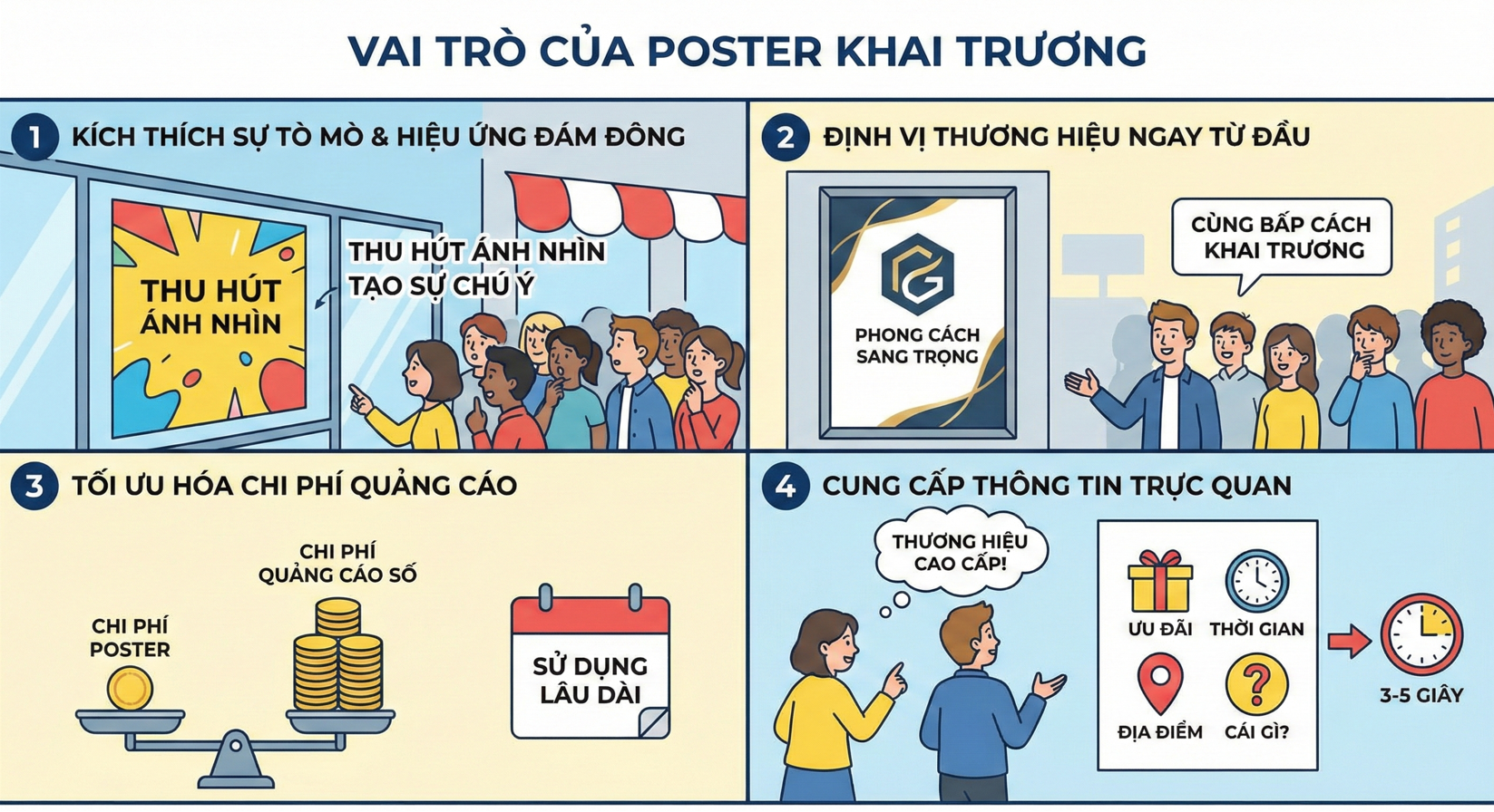 vai trò của poster khai trương