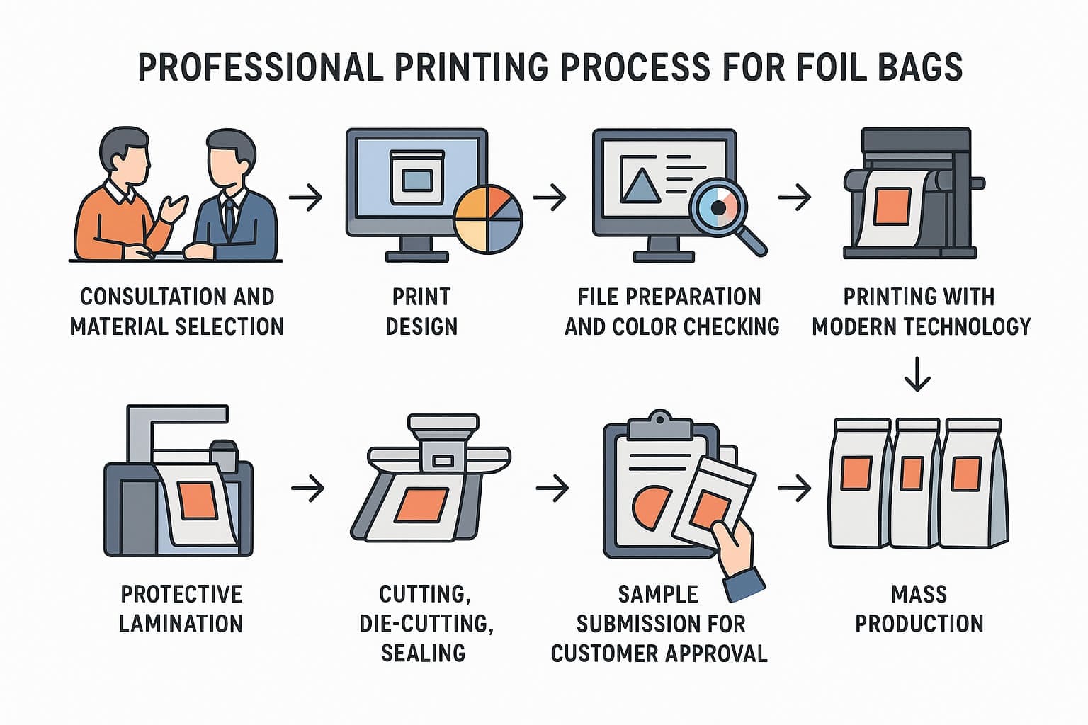 Professional Printing Process for Foil Bags
