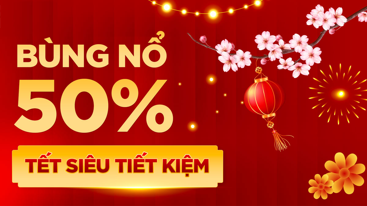Mẫu banner khuyến mãi Tết