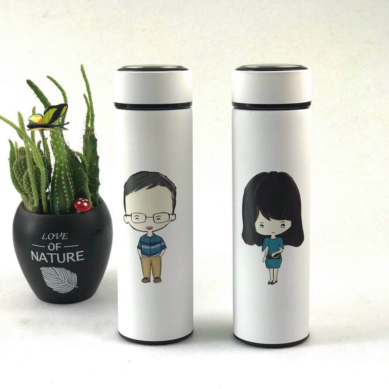 bình giữ nhiệt in theo yêu cầu - Qùa valentine ứng dụng cao