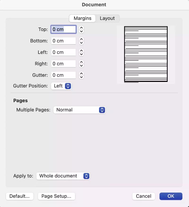 Các bước cấu hình margin khi in ảnh full khổ A4 trong Word