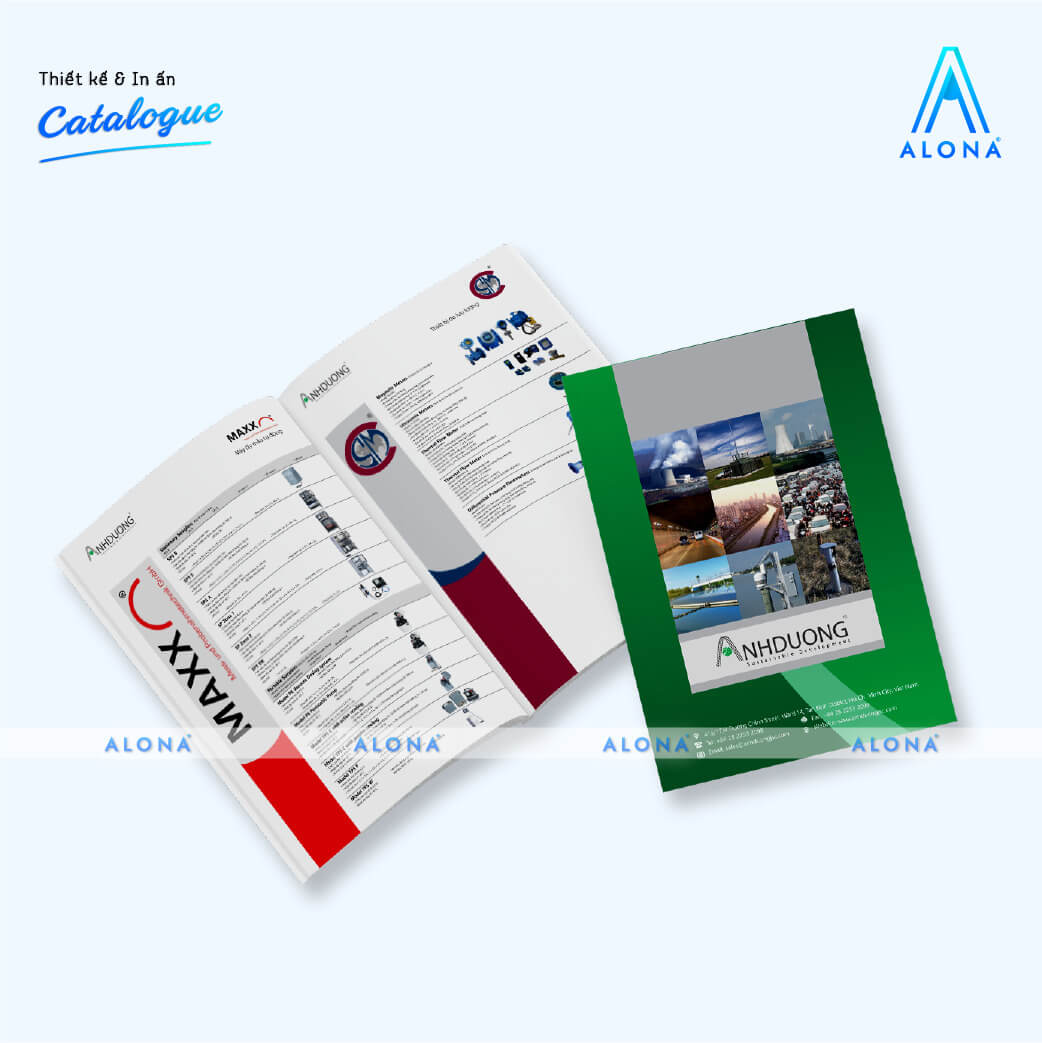 Catalogue giới thiệu thiết bị công nghiệp và giải pháp kỹ thuật với bố cục rõ ràng, chuyên nghiệp