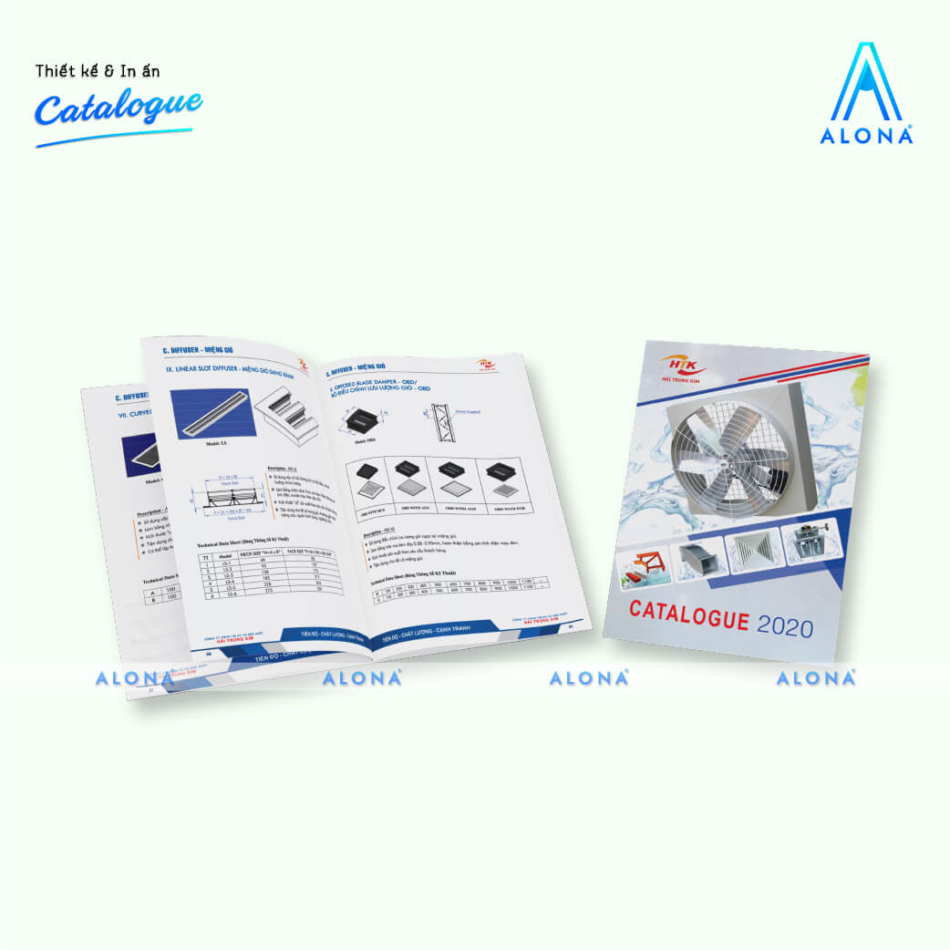 Catalogue trình bày chi tiết về quạt công nghiệp và phụ kiện kỹ thuật