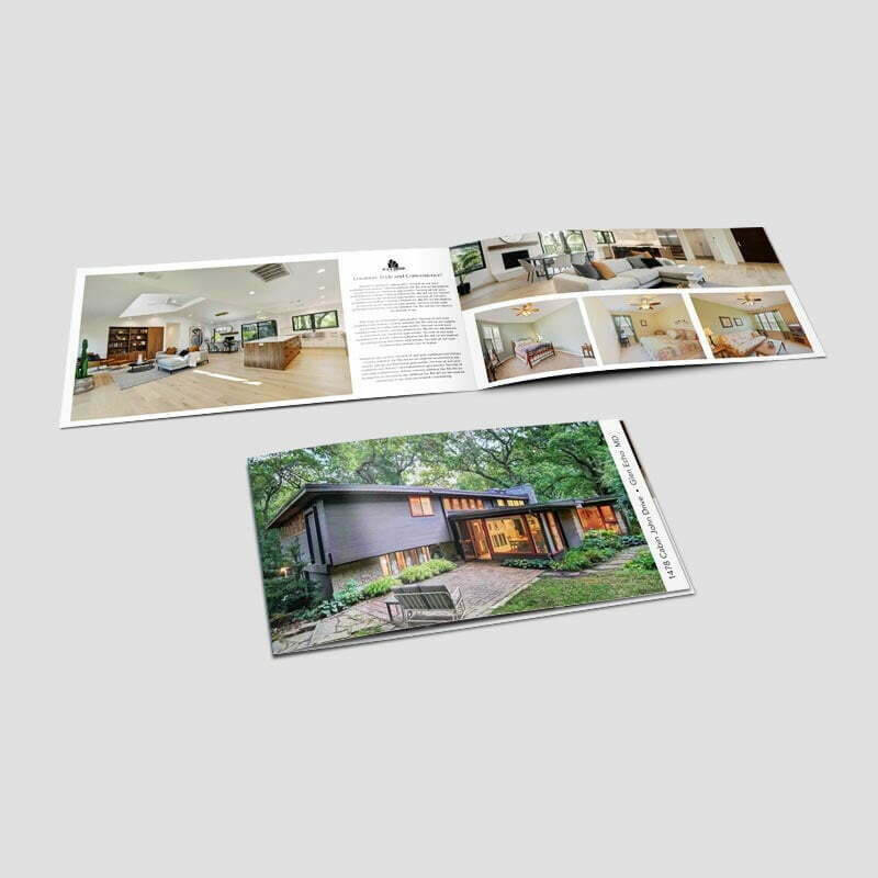 Catalogue bất động sản với hình ảnh không gian nội thất sang trọng
