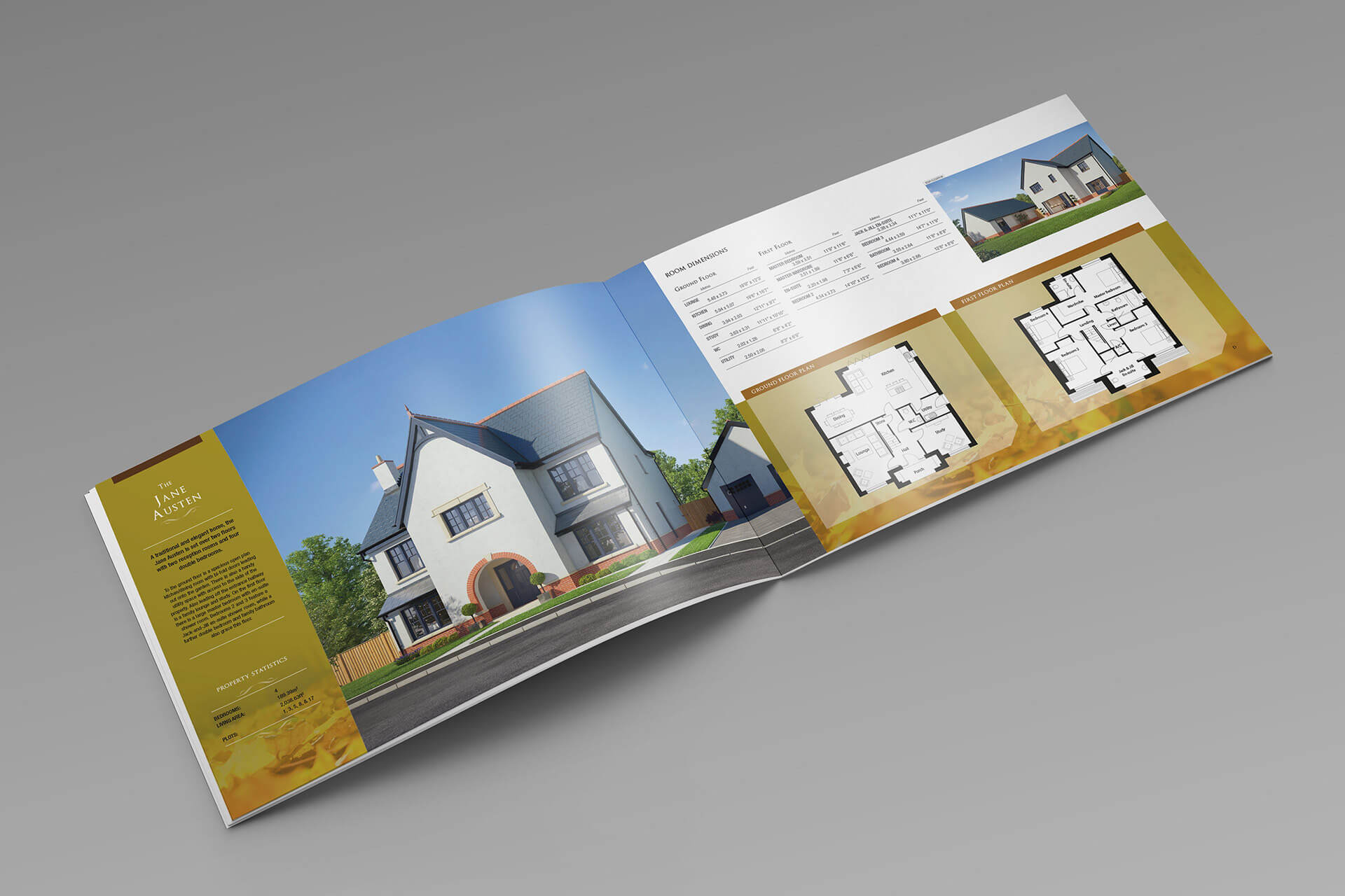 Catalogue bất động sản giới thiệu mẫu nhà cao cấp và bản vẽ mặt bằng rõ nét
