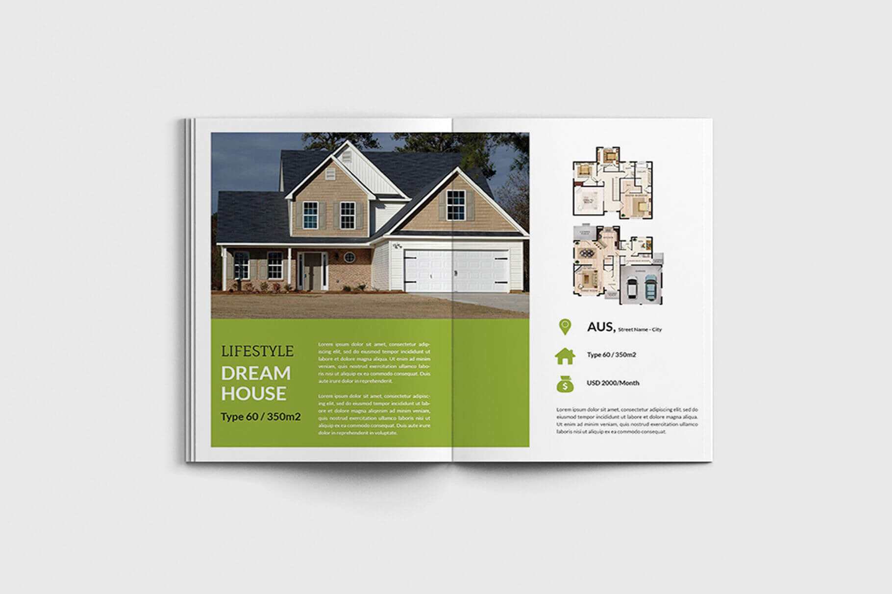 Catalogue bất động sản mẫu nhà hiện đại, sang trọng và bản vẽ mặt bằng trực quan