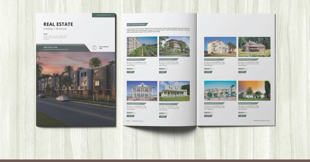 Catalogue bất động sản với hình ảnh và thông tin giới thiệu các mẫu nhà và biệt thự cao cấp