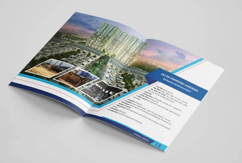 Catalogue bất động sản với phối cảnh hiện đại 