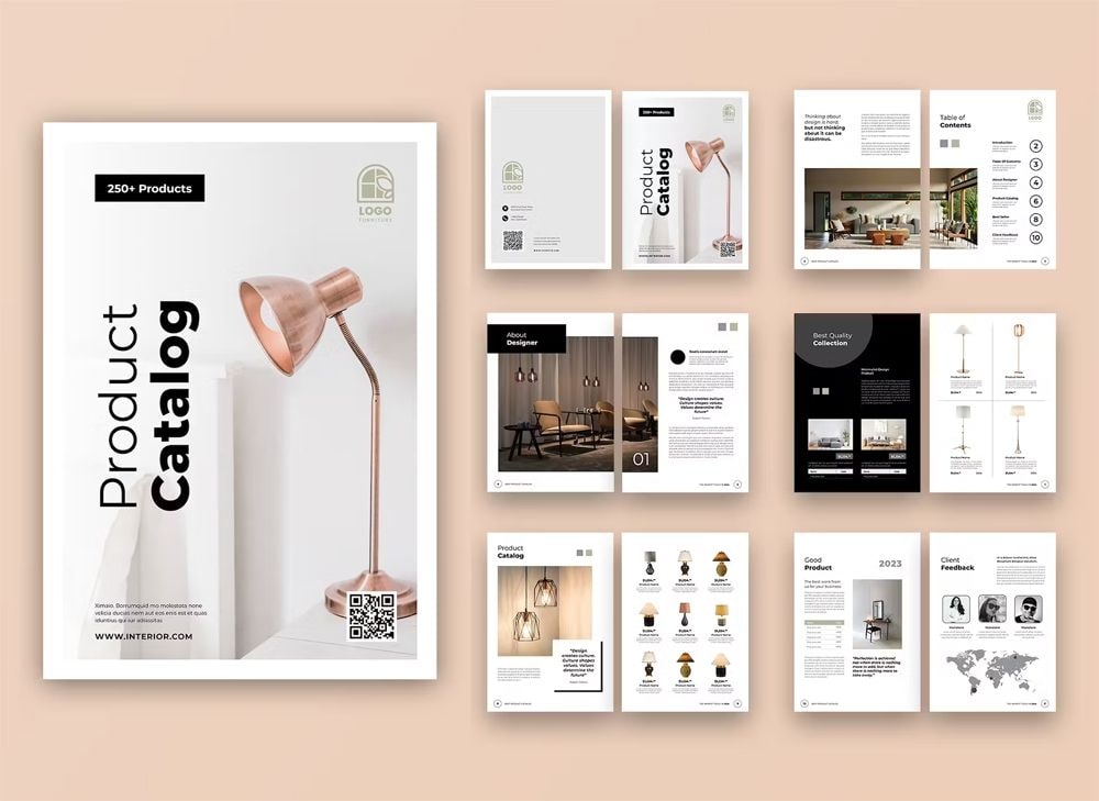Mẫu catalogue đèn trang trí thanh lịch