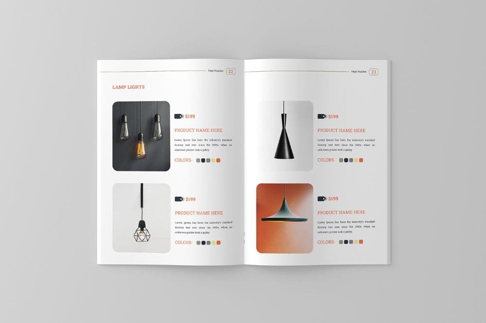 Lưu ý khi in catalogue đèn trang trí
