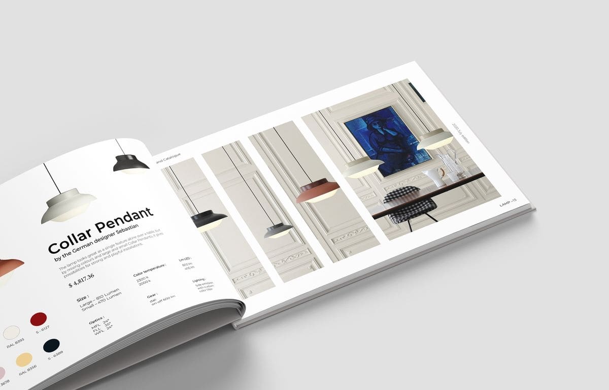 Mẫu catalogue đèn trang trí nghệ thuật