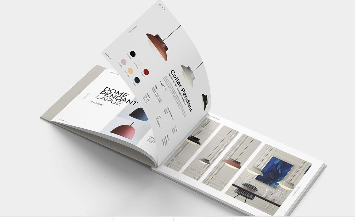 Mẫu catalogue đèn trang trí basic