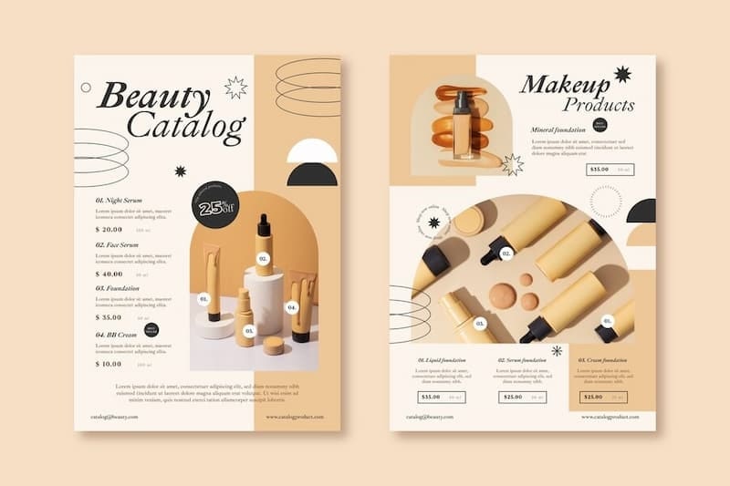 Mẫu catalogue mỹ phẩm lành tính