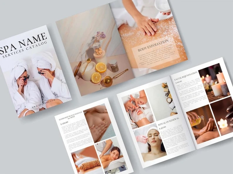 Mẫu catalogue spa đẹp hiện đại 2025