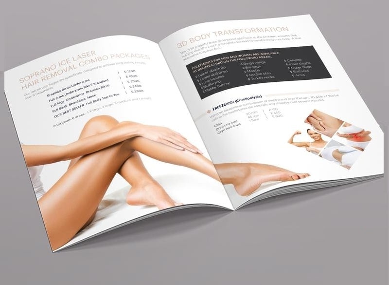 Mẫu catalogue spa có thông tin chi tiết