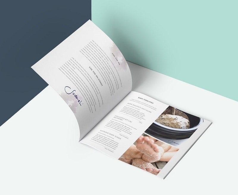 Mẫu catalogue spa tối giản
