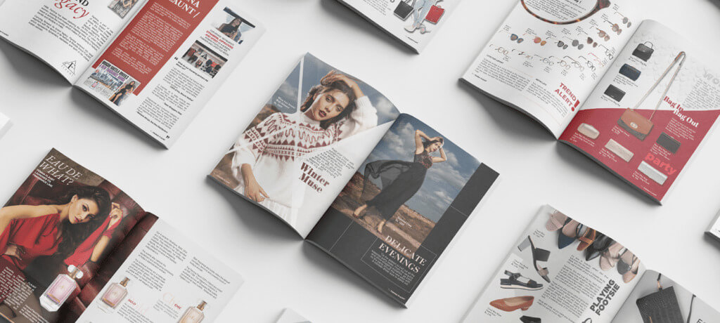 Catalogue thời trang có bố cục bắt mắt