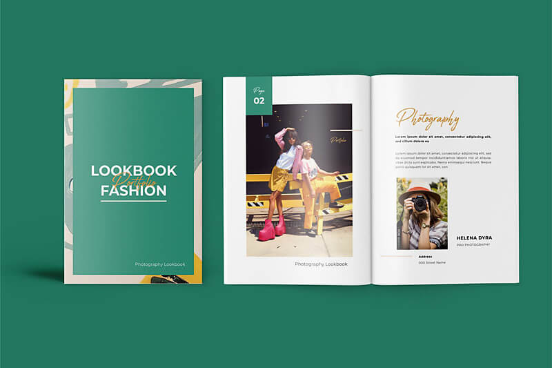 Catalogue thời trang nổi bật, thiết kế trẻ trung với gam màu xanh hiện đại 