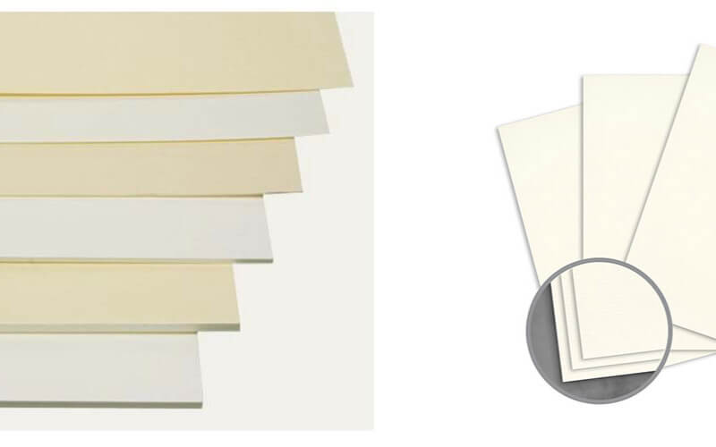 Giấy ivory với độ cứng tốt, phù hợp cho các thiết kế in hộp cao cấp.