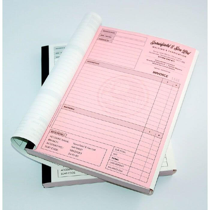 Ứng dụng phổ biến của giấy carbonless - In hoá đơn