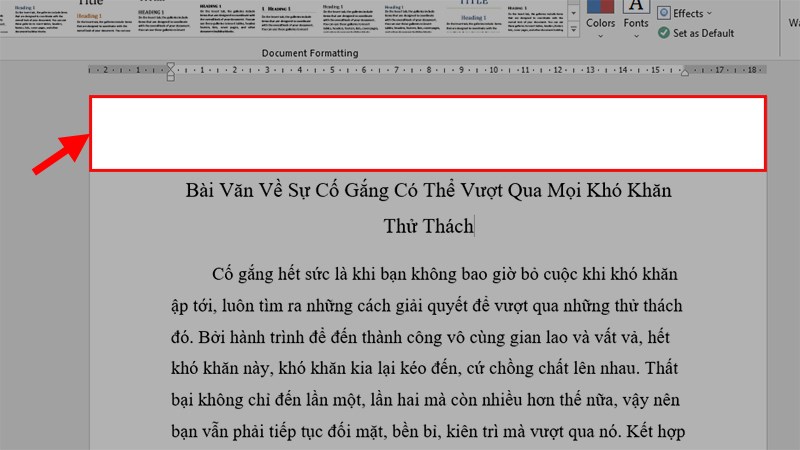 Khổ giấy chưa được căn chỉnh