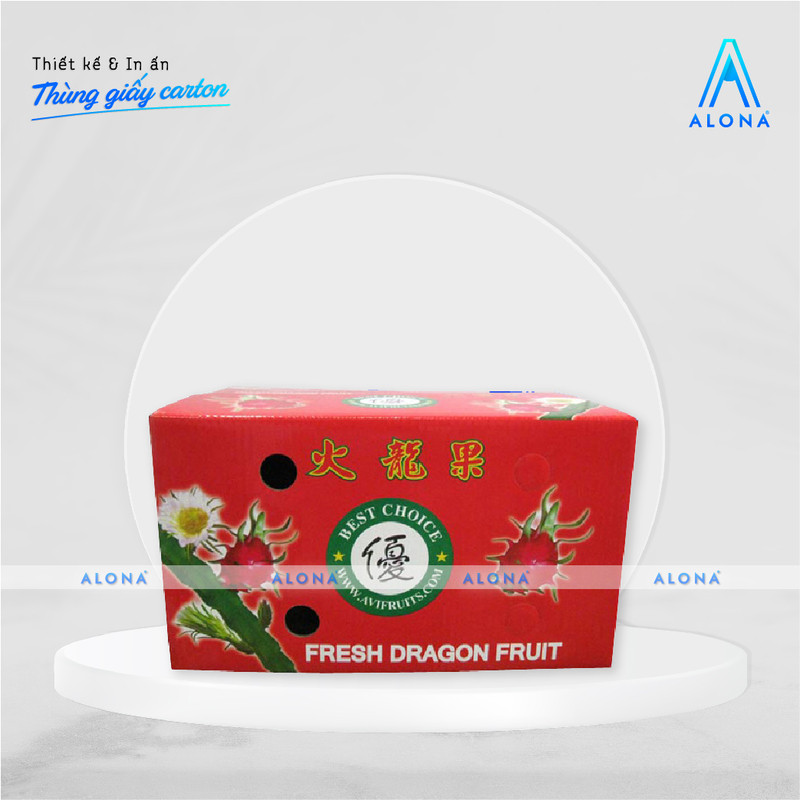 Mẫu in hộp giấy carton màu đỏ bắt mắt