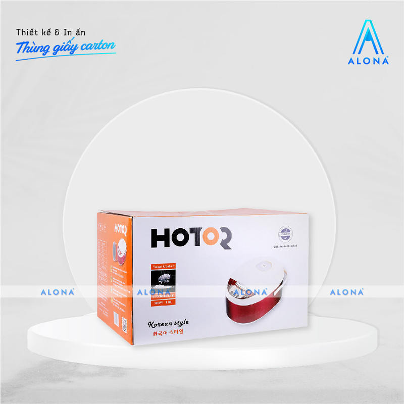 Mẫu in hộp giấy carton đựng nồi cơm điện