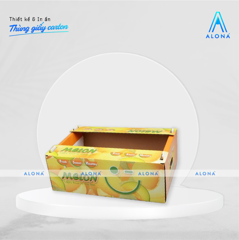 Mẫu in hộp giấy carton họa tiết hoa quả sinh động