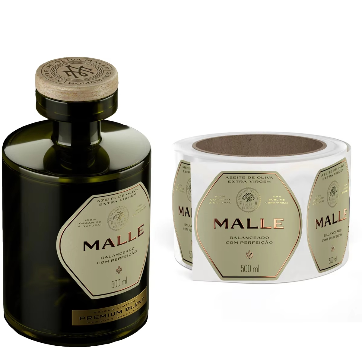 Premium product label with embossed texture for a luxurious tactile feel