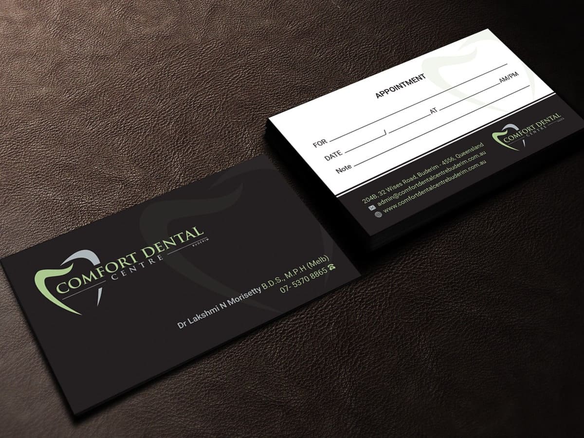 Thiết kế card visit bác sĩ răng hàm mặt tối giản Thiết kế card visit bác sĩ răng hàm mặt tối giản