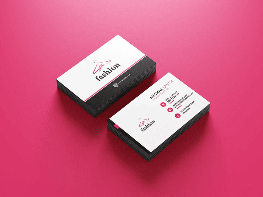 Card visit cửa hàng thời trang nữ với tông màu pastel nhẹ nhàng Card visit cửa hàng thời trang nữ với tông màu pastel nhẹ nhàng