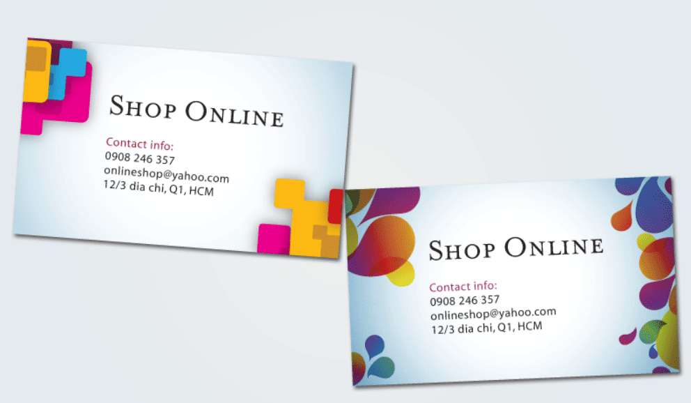 Thiết kế danh thiếp bán hàng online đơn giản tinh tế Thiết kế danh thiếp bán hàng online đơn giản tinh tế