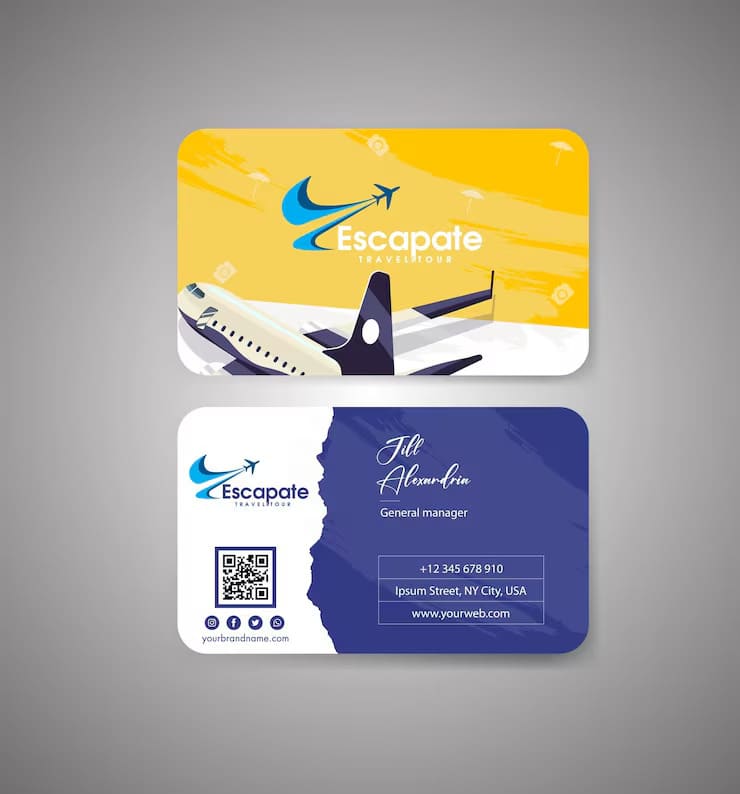 Card visit bán vé máy bay phong cách trang nhã lịch sự Card visit bán vé máy bay phong cách trang nhã lịch sự