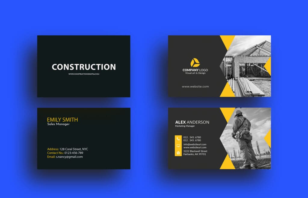 Mẫu card visit công ty xây dựng chuyên nghiệp 13 Mẫu card visit công ty xây dựng chuyên nghiệp 13