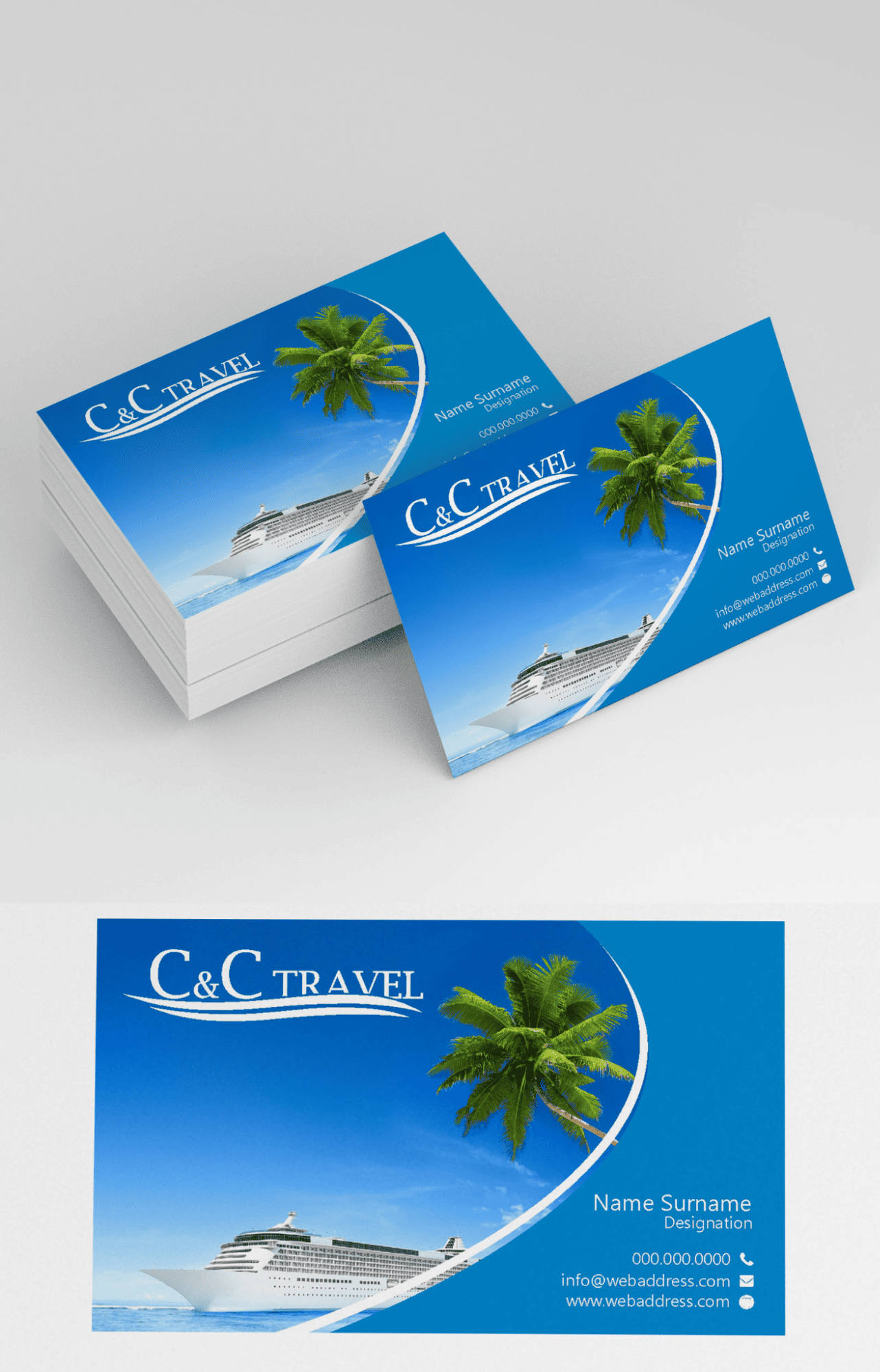 Mẫu card visit du lịch 3 Mẫu card visit du lịch 3