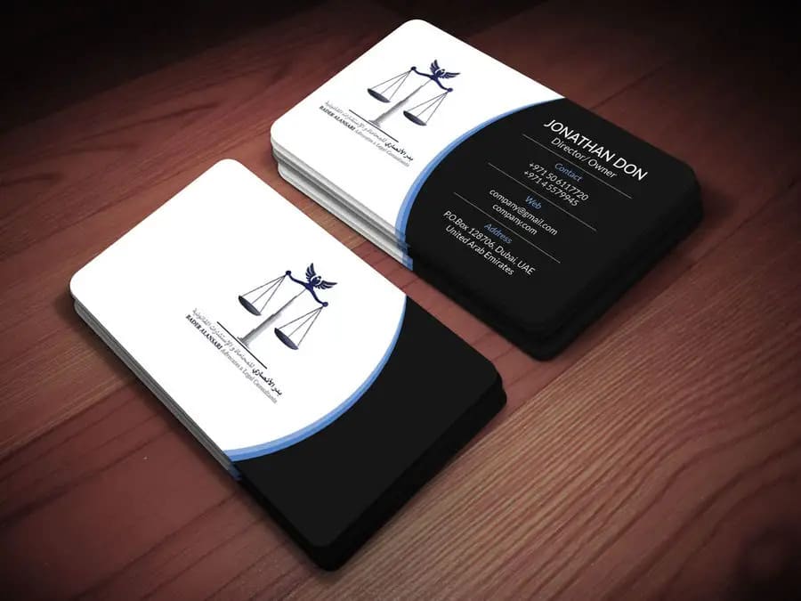 Mẫu card visit luật sư 1 Mẫu card visit luật sư 1