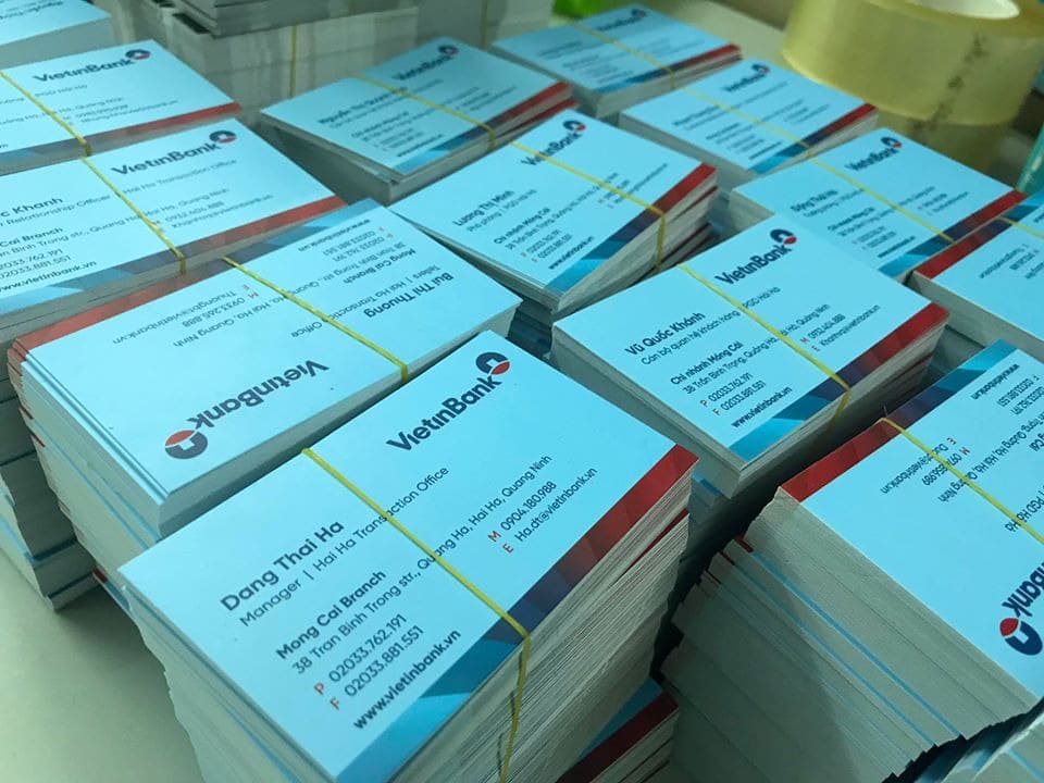 Card visit ngân hàng Vietcombank