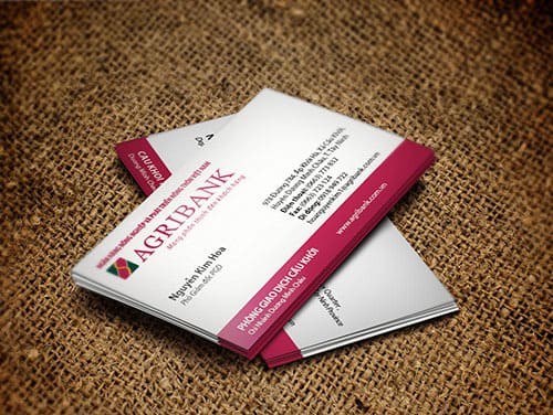 Card visit ngân hàng Agribank