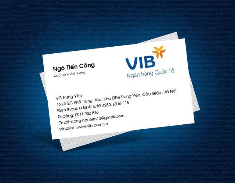 Card visit ngân hàng MSB Bank (Maritime Bank):
