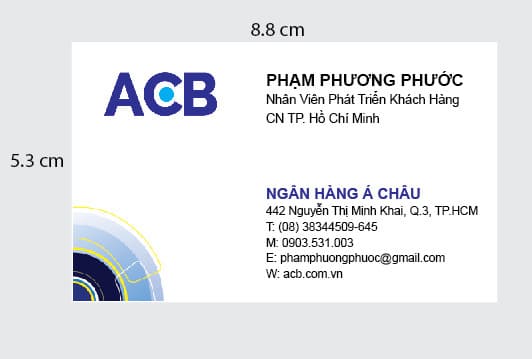 Card visit ngân hàng VPBank: