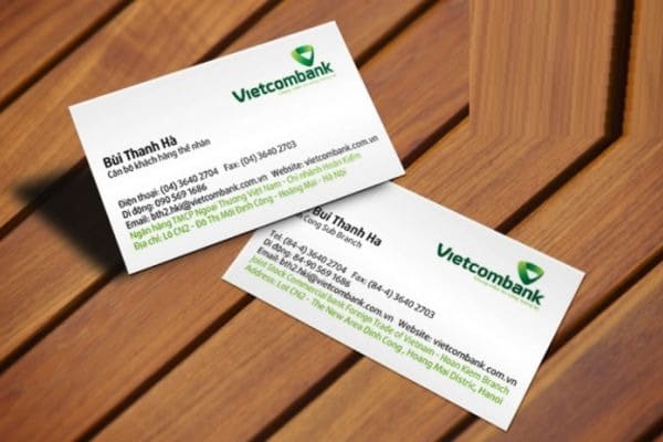 Card visit ngân hàng Vietcombank