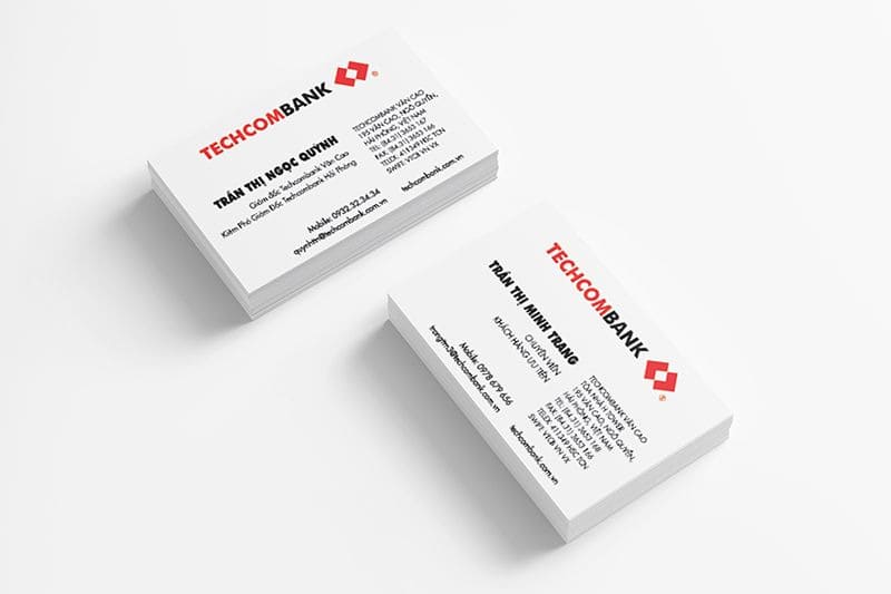 Card visit ngân hàng Techcombank