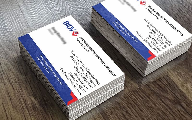 Card visit ngân hàng Vietcombank